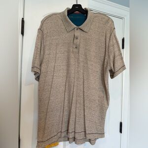Robert Graham Taupe Polo Shirt